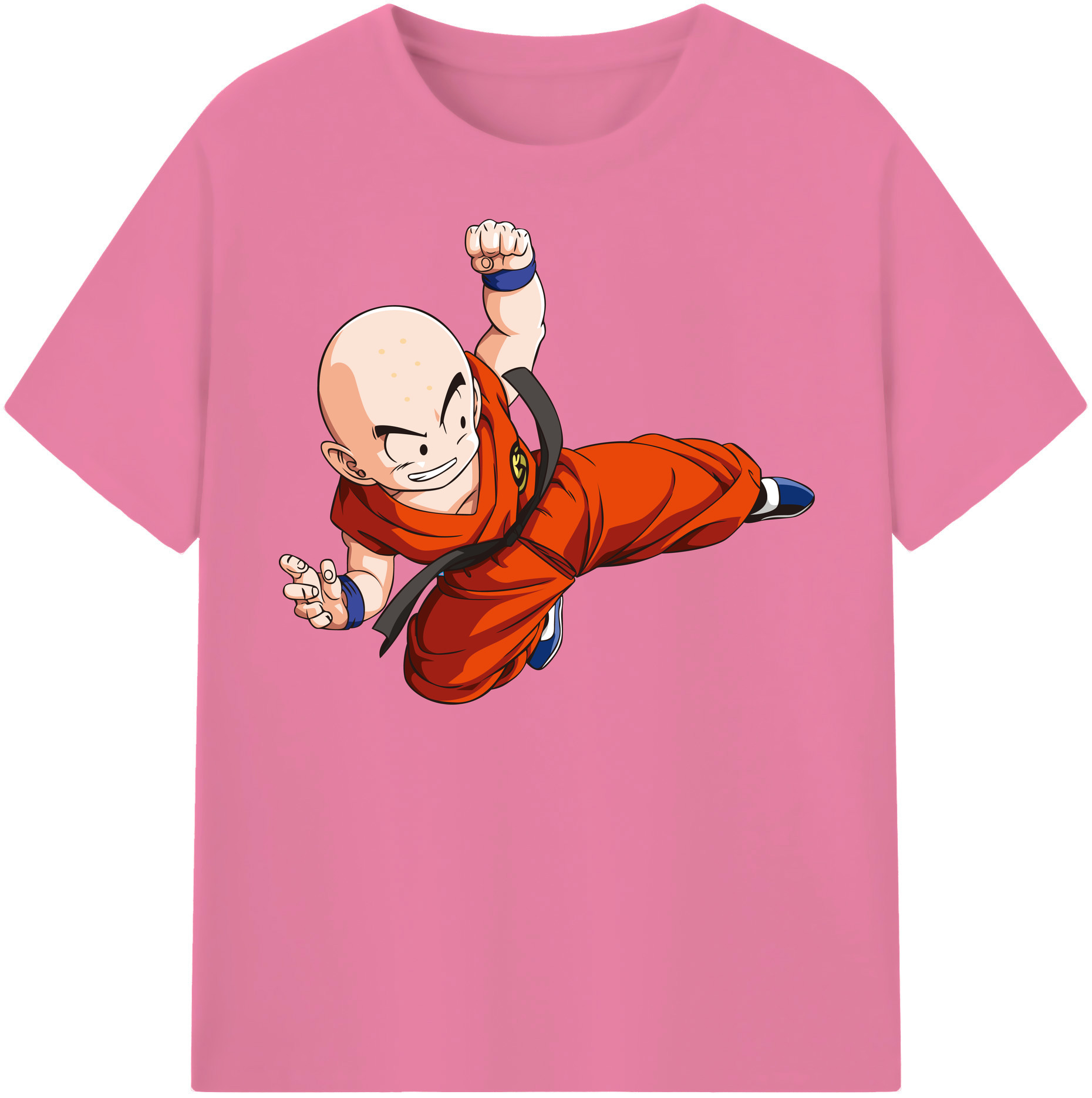 （画像用） ドラゴンボール クリリン DRAGON BALL krillin 綿100％半袖Tシャツ（フロントプリント）
